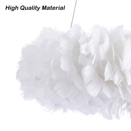 BRILAGI - FEATHER LED-pendellampa på vajer, 3x E27 (40 W/230 V) + 3x LED (3 W), Ø 50 cm, vit