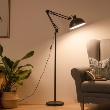 BRILAGI - Flexibel golvlampa TASKER 1xE27/60W/230V 157 cm svart