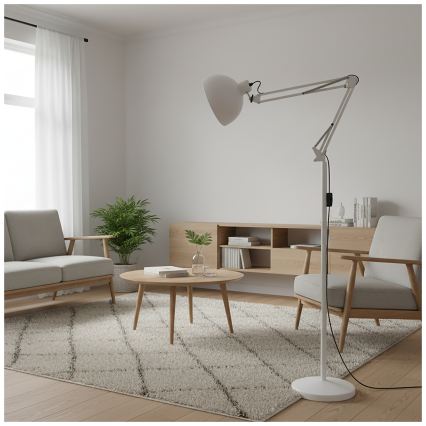 BRILAGI - Flexibel golvlampa TASKER 1xE27/60W/230V 157 cm vit