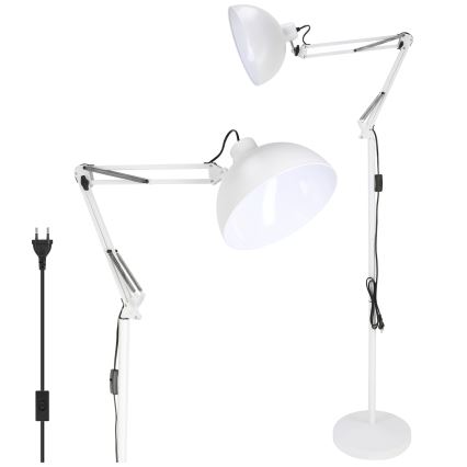 BRILAGI - Flexibel golvlampa TASKER 1xE27/60W/230V 157 cm vit