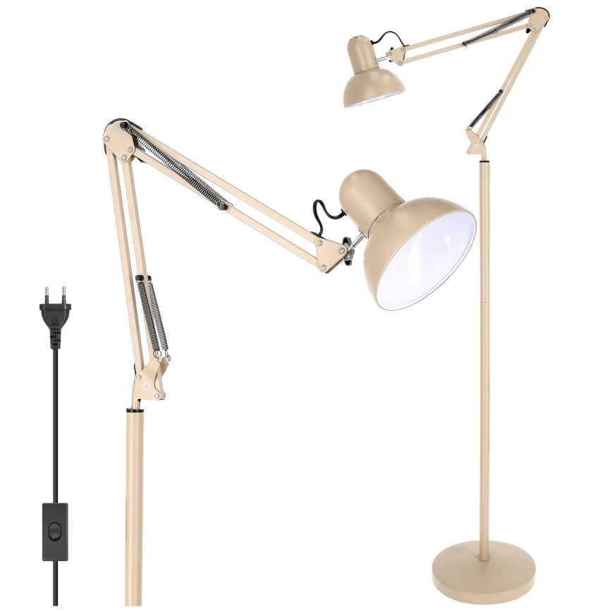 BRILAGI - Flexibel golvlampa TASKER 1xE27/60W/230V 184 cm beige