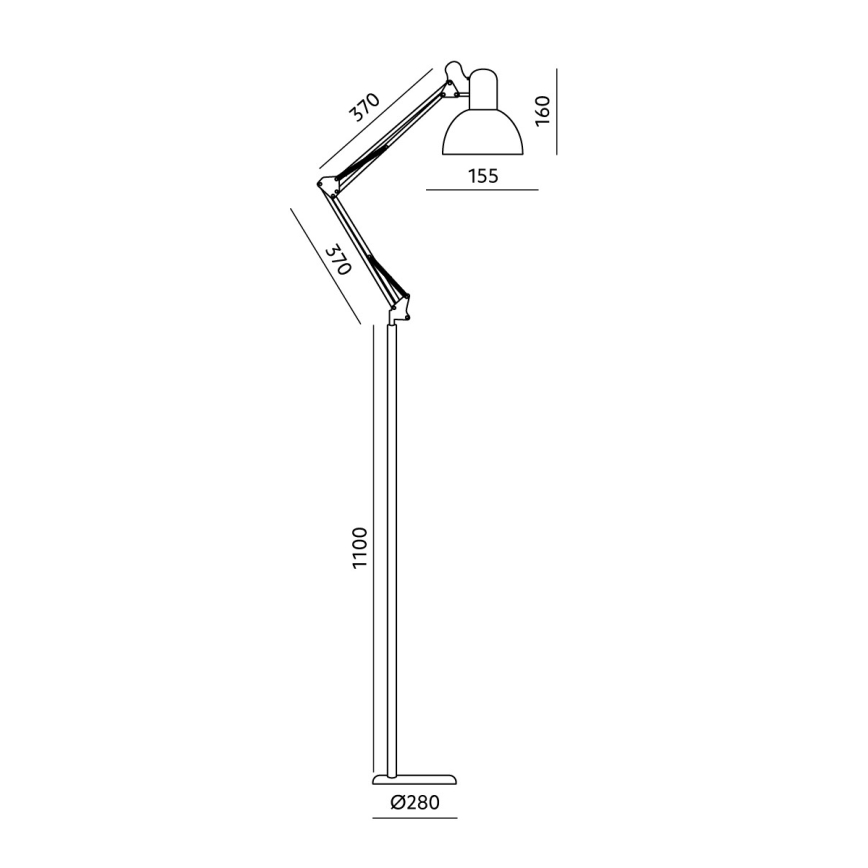 BRILAGI - Flexibel golvlampa TASKER 1xE27/60W/230V 184 cm beige