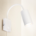 BRILAGI - Flexibel vägglampa med strömbrytare SELE 1xGU10/30W/230V vit
