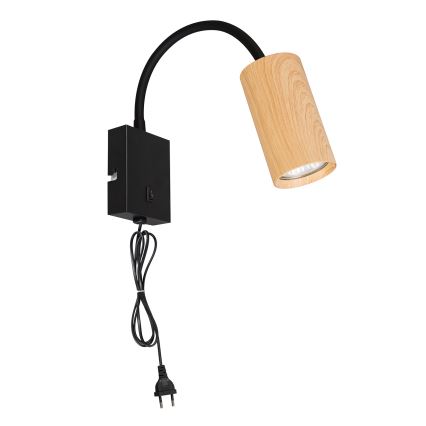 Brilagi - Flexibel vägglampa SELE 1xGU10/30W/230V svart/ekdekor