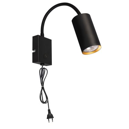 Brilagi - Flexibel vägglampa SELE 1xGU10/30W/230V svart/guld