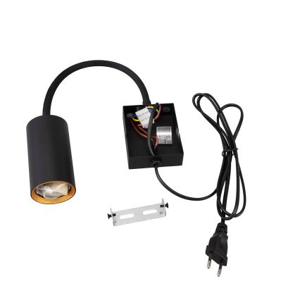 Brilagi - Flexibel vägglampa SELE 1xGU10/30W/230V svart/guld