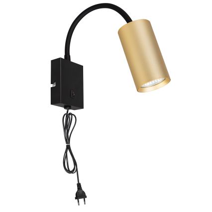 Brilagi - Flexibel vägglampa SELE 1xGU10/30W/230V svart/guld