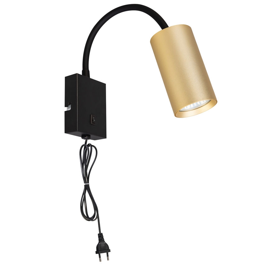 Brilagi - Flexibel vägglampa SELE 1xGU10/30W/230V svart/guld
