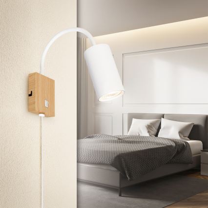 Brilagi - Flexibel vägglampa SELE 1xGU10/30W/230V vit/ekdekor