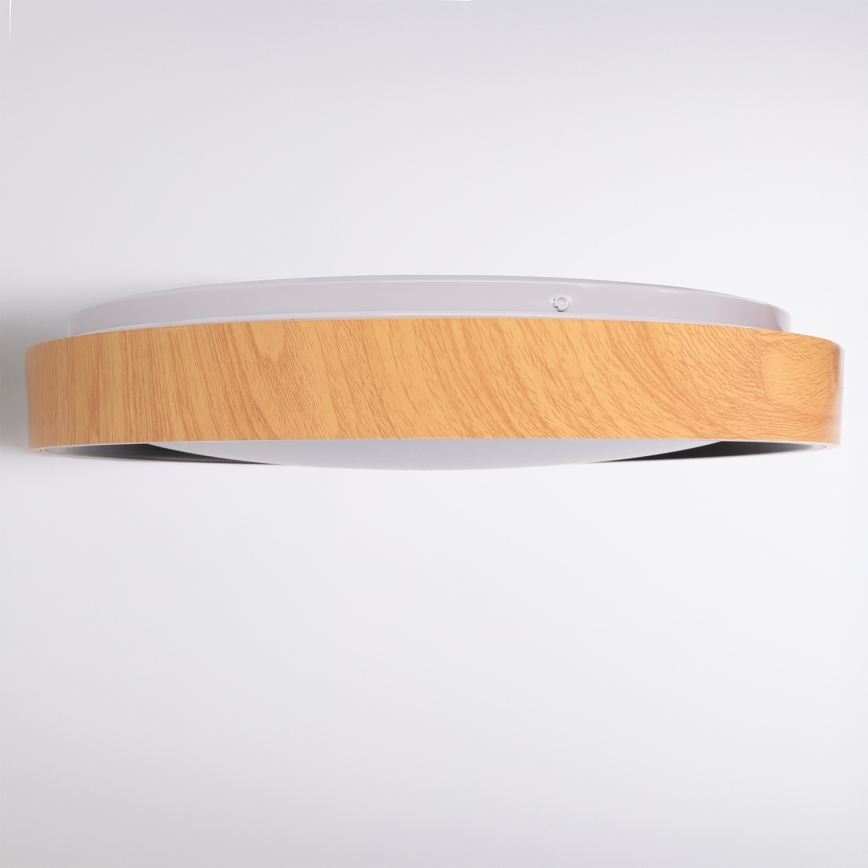 Brilagi - Dimmbar LED-taklampa FLOCO LED/48W/230V 3000-6500K Ø 40 cm trädekor/svart + fjärrkontroll