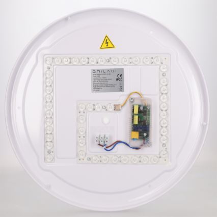 Brilagi - Dimmbar LED-taklampa FLOCO LED/48W/230V 3000-6500K Ø 40 cm trädekor/svart + fjärrkontroll