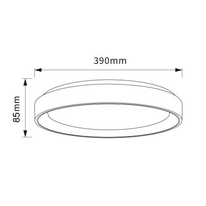 Brilagi - Dimmbar LED-taklampa FLOCO LED/48W/230V 3000-6500K Ø 40 cm trädekor/svart + fjärrkontroll