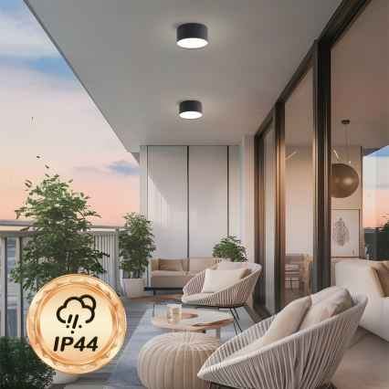 Brilagi - LED taklampa för badrum FORIS LED/14W/230V Ø 12 cm svart IP44