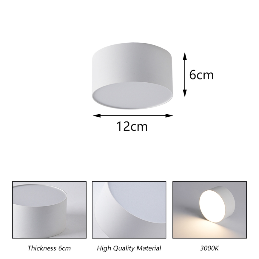 Brilagi - FORIS LED taklampa för badrum, 14W/230V, Ø 12 cm, vit, IP44
