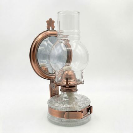 BRILAGI - Fotogenlampa med spegel MERLIN koppar/patina