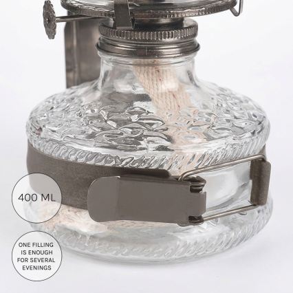 Brilagi - Fotogenlampa MERLIN i svart krom