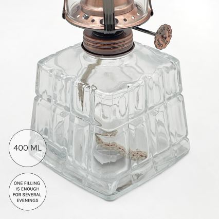 BRILAGI - Fotogenlampa MERLIN klar/bronsfärgad/patina