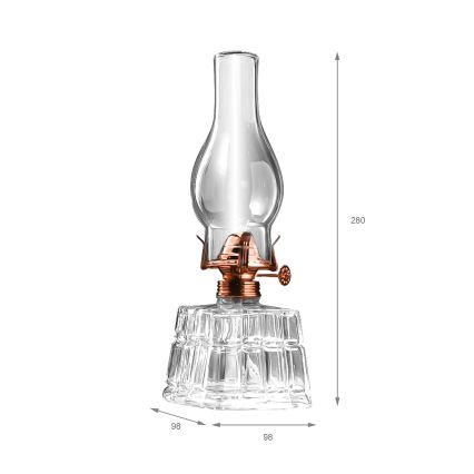 BRILAGI - Fotogenlampa MERLIN klar/bronsfärgad/patina