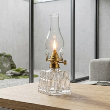 Brilagi - Fotogenlampa MERLIN klar/guld