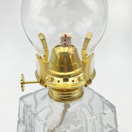 Brilagi - Fotogenlampa MERLIN klar/guld