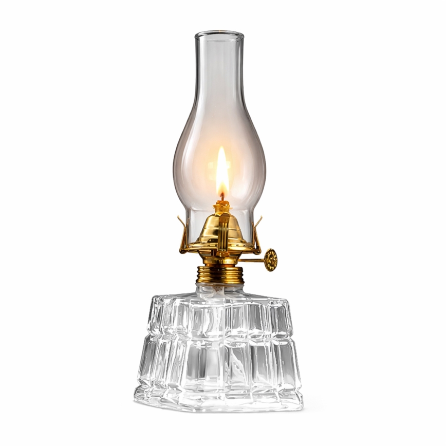 Brilagi - Fotogenlampa MERLIN klar/guld