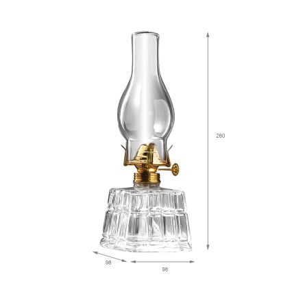 Brilagi - Fotogenlampa MERLIN klar/guld