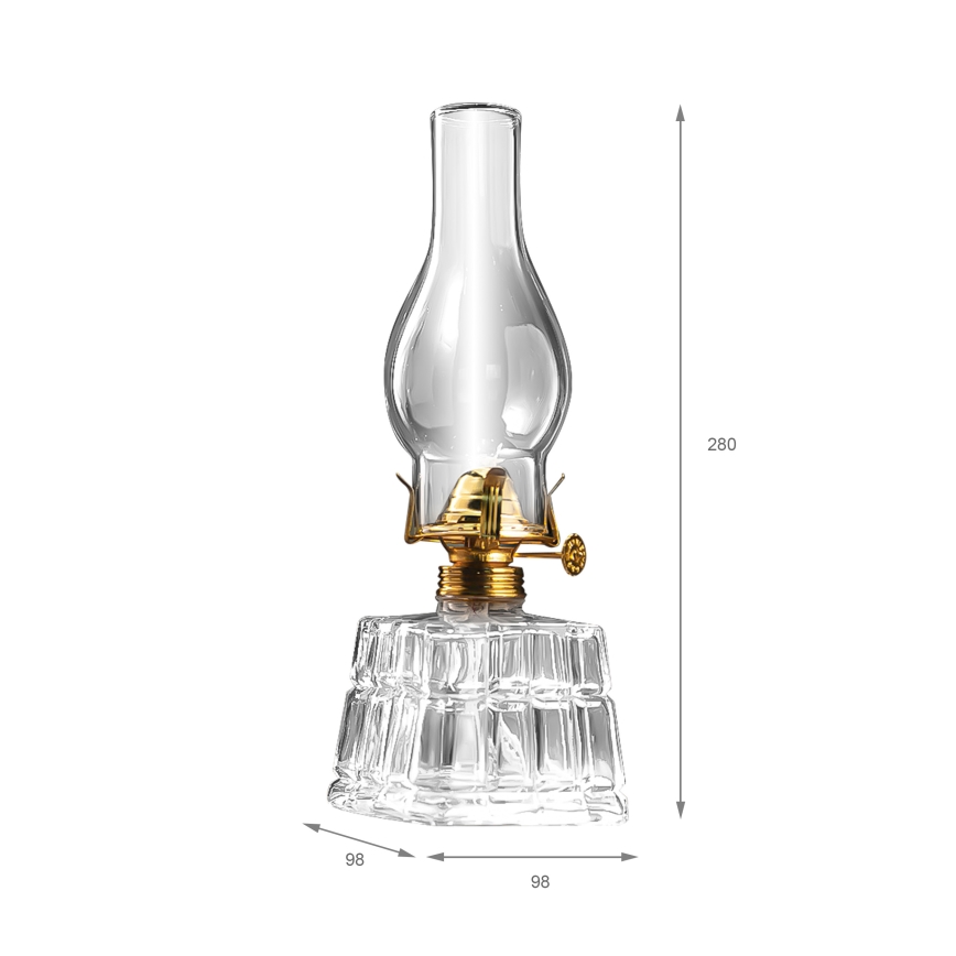 Brilagi - Fotogenlampa MERLIN klar/guld
