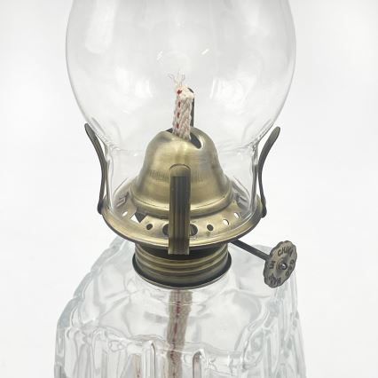 Brilagi - Fotogenlampa MERLIN klar/guldfärgad/patina