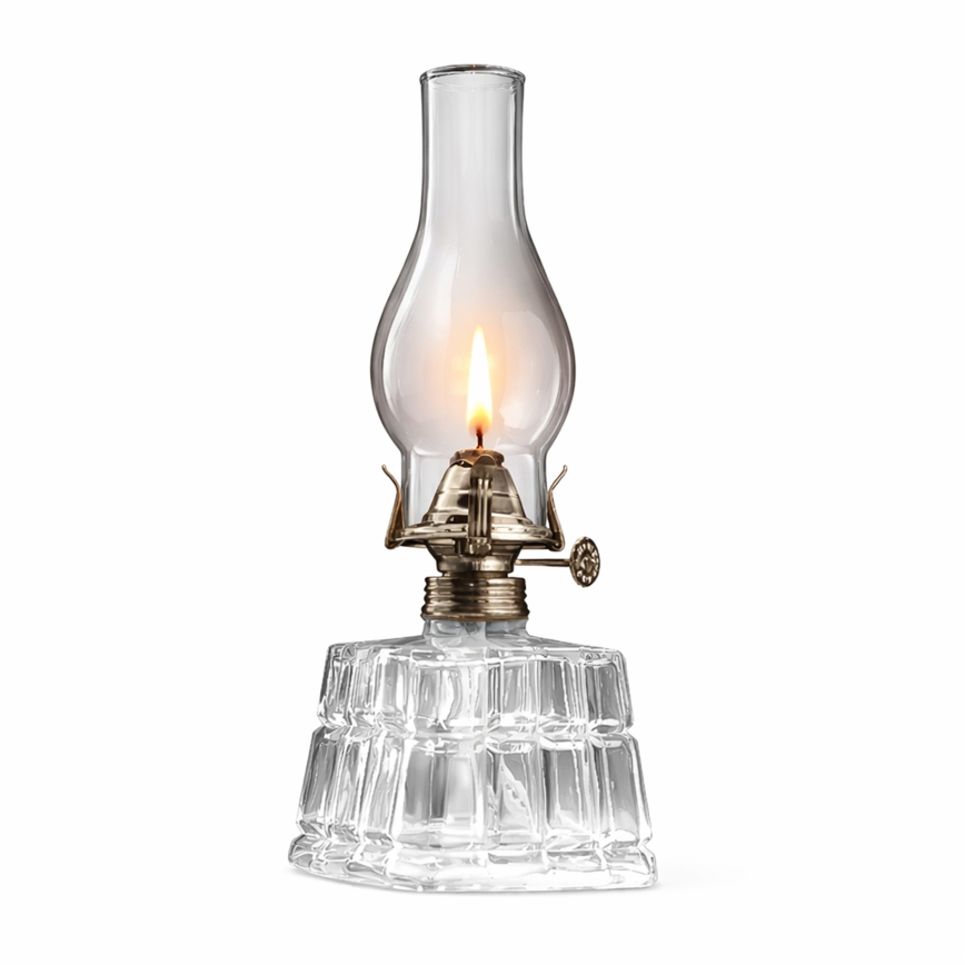 Brilagi - Fotogenlampa MERLIN klar/guldfärgad/patina