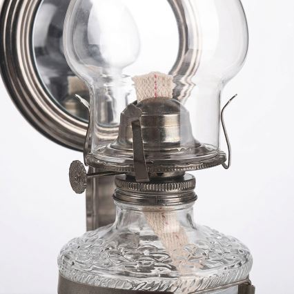 BRILAGI - Fotogenlampa MERLIN med spegel i svart krom