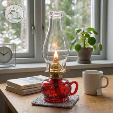 Brilagi - Fotogenlampa MERLIN röd