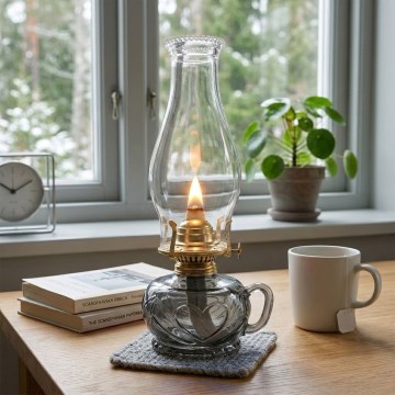 Brilagi - Fotogenlampa MERLIN rökfärgad/grå