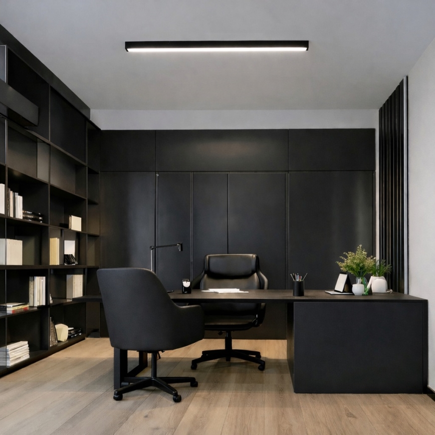 Brilagi - LED ytmonterad takarmatur FULLDAY LED/20/30/40W/230V 2700/4000/6000K 120 cm svart