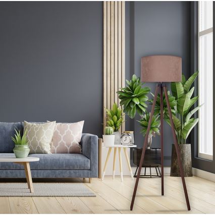 Brilagi - Golv lampa VELVET 1xE27/60W/230V brun/beige