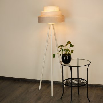 Brilagi - Golvlampa ALASKA LUNETA 1xE27/15W/230V grå/grädde