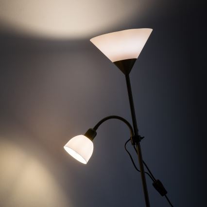 Brilagi - Golvlampa ARIANA 1xE27/100W/230V + 1xE14/25W guld