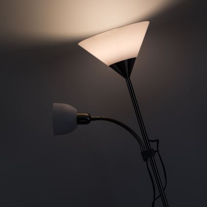 Brilagi - Golvlampa ARIANA 1xE27/100W/230V + 1xE14/25W matt krom