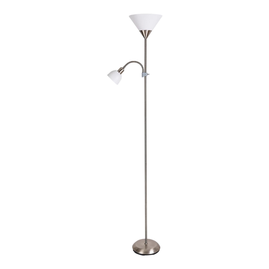 Brilagi - Golvlampa ARIANA 1xE27/100W/230V + 1xE14/25W matt krom