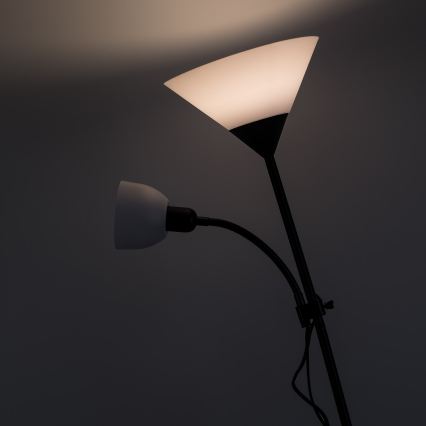 Brilagi - Golvlampa ARIANA 1xE27/100W/230V + 1xE14/25W svart