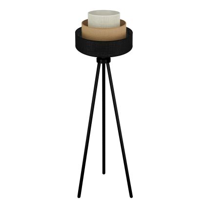 Brilagi - Golvlampa ASPEN LUNETA 1xE27/15W/230V svart/beige/krämvit