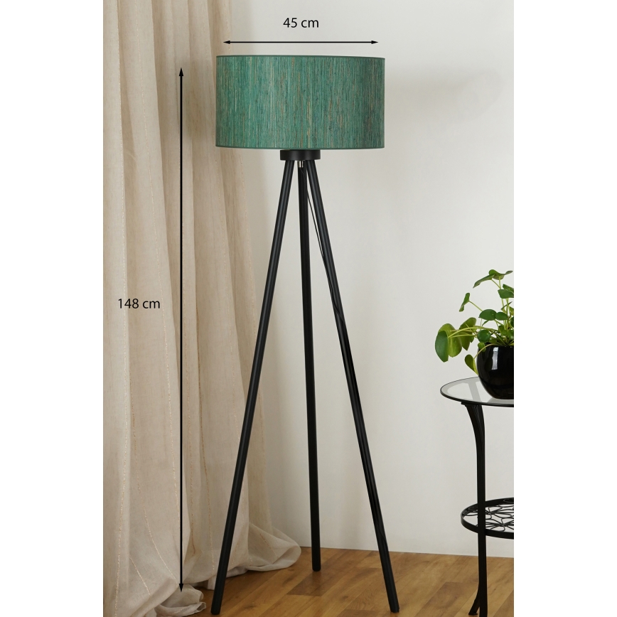 Brilagi - Golvlampa BOSTON ROLLER 1xE27/15W/230V halmgrön/guld