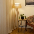 BRILAGI - Golvlampa CEDAR LUNETA 1xE27/15W/230V rotting/brun/krämvit