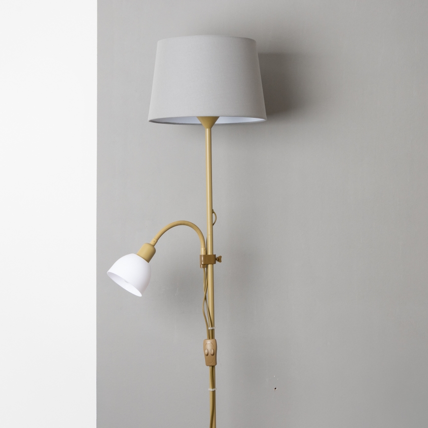 Brilagi - Golvlampa CERIA 1xE27/100W/230V + 1xE14/25W guld/grå