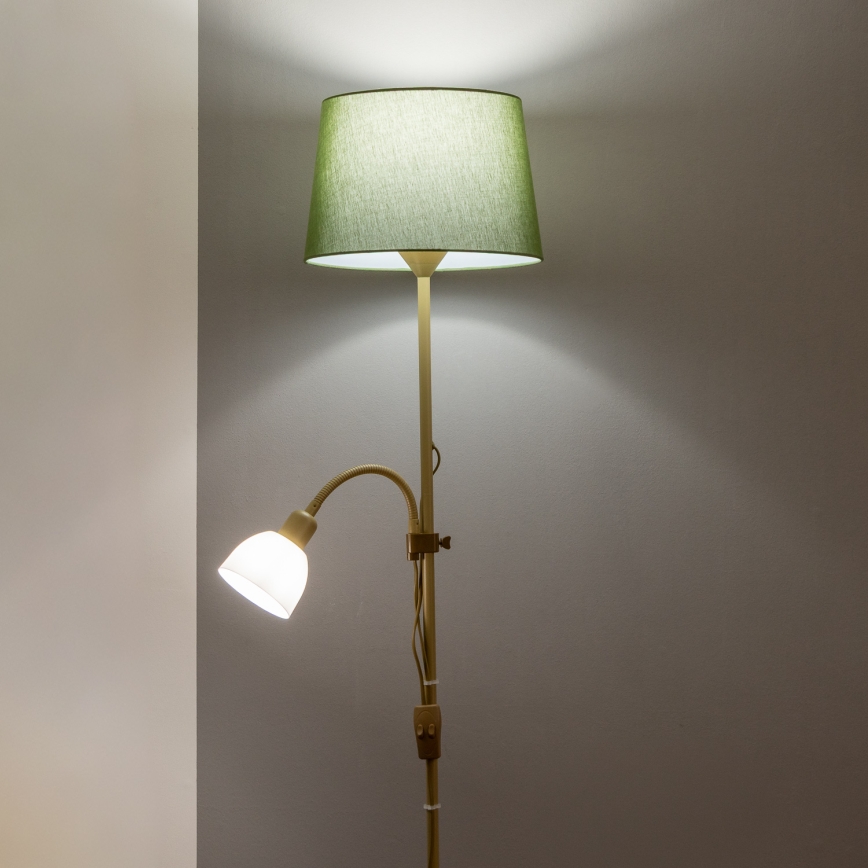 Brilagi - Golvlampa CERIA 1xE27/100W/230V + 1xE14/25W guld/grön