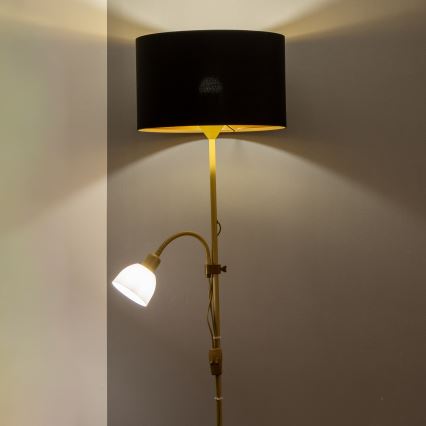 Brilagi - Golvlampa CERIA 1xE27/100W/230V + 1xE14/25W guld/svart
