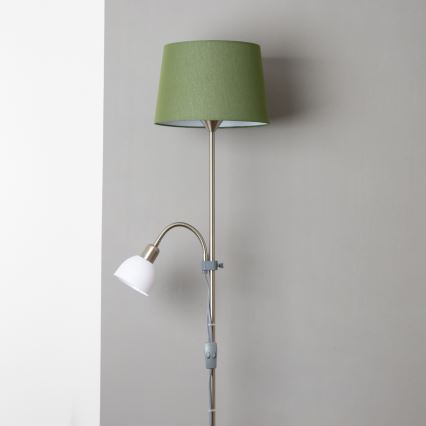 Brilagi - Golvlampa CERIA 1xE27/100W/230V + 1xE14/25W matt krom/grön