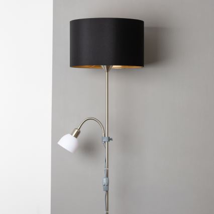 Brilagi - Golvlampa CERIA 1xE27/100W/230V + 1xE14/25W mattkrom/svart
