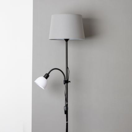 Brilagi - Golvlampa CERIA 1xE27/100W/230V + 1xE14/25W svart/grå