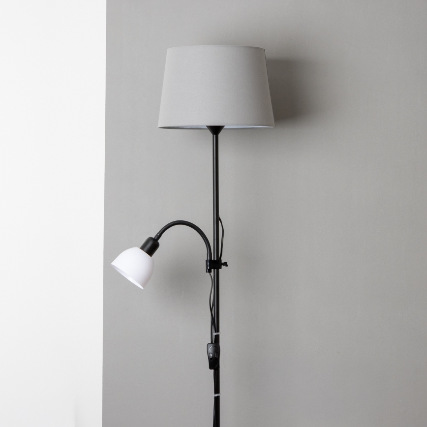 Brilagi - Golvlampa CERIA 1xE27/100W/230V + 1xE14/25W svart/grå