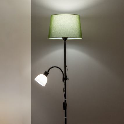 Brilagi - Golvlampa CERIA 1xE27/100W/230V + 1xE14/25W svart/grön